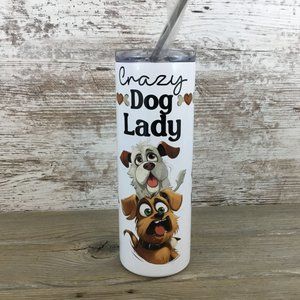 Crazy Dog Lady 20 oz Skinny Tumbler